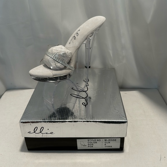 Clear heels 5 inch competition shoes new in the box M Jesse - Picture 1 of 6